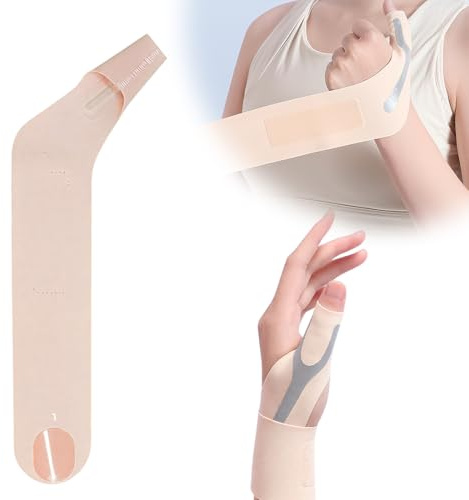 GXGM 1 Pezzo Tutore Pollice Regolabile,Tutore Pollice Sinistro,Con Molla Supporto Immobilizzante - Trattamento per Tenosinovite, Artrite o Distorsioni, M (Colore della Pelle)