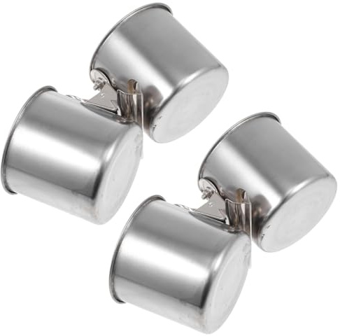GALPADA 2 pièces Bol Alimentaire INOX pour Oiseaux Distributeur Nourriture Perroquet pour Cage Mangeoire Polyvalente pour Perroquets Pigeons et Petits Animaux Facile à Installer et