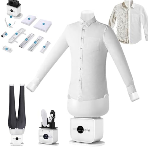 LXPINGMM Planchadora de Camisas Inflable automática, vaporizador de Prendas Manos Libres con maniquíes para Ropa/Pantalones/Faldas, Incluye Secado y Accesorios. A