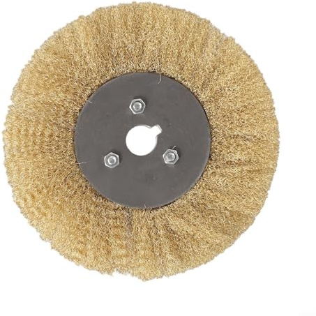 Cepillo de alambre de cobre de latón plano suave para amoladora, 100-250 mm, varios tamaños, 0.15 mm para alambre de cobre puro ultrafino para eliminación de rebabas de metal y (150 mm x 16 mm)