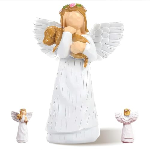 Zamety Schutzengel mit Hund, Geschenk für Hundebesitzer, Trauergeschenk