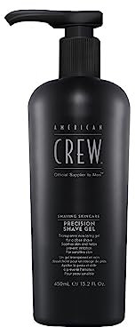 American Crew Precision Shave Gel, Gel Transparente para un Afeitado Preciso, No Reseca y Suaviza la Piel, Previene la Irritación, Afeitado Rápido, Limpio y Definitivo, 450ml
