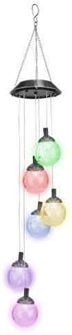 LED Solar Wind parte – Incluye 6 bolas con cambio de color – Farol solar jardín decoración