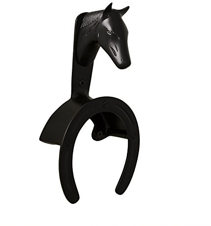 Tack Room Studio Brass Horse Head Bridle Rack (Black)
