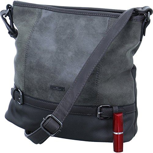 TOM TAILOR Juna Damen Hobo Bag Schultertasche Mittelgroß Grau