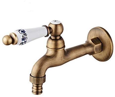 Wandmontierter Kaltwasserhahn für Badezimmer, WC, Waschbecken, Badewanne, Messing, Wasserhähne für Garten, Terrasse, Waschmaschine, Wischmopp, Pool-Wasserhähne
