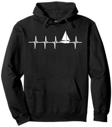 Sailing Heartbeat - Sailboat Sailors Pullover Hoodie
