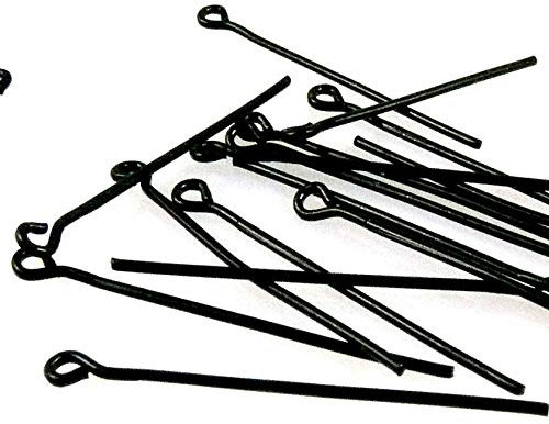 16 St. Ösenstifte Kettelstifte schwarz 30mm Stifte Kettenverbinder Verbinder zum Perlen Basteln