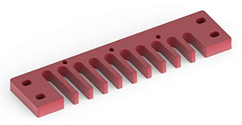 Bnineteenteam Mundharmonika Kamm, Aluminiumlegierung Kamm Mundharmonika Teil Anzug für Marine Band Crossover/Deluxe (3 Farben: Gold, Silber, Rot)(rot) Zubehör Für