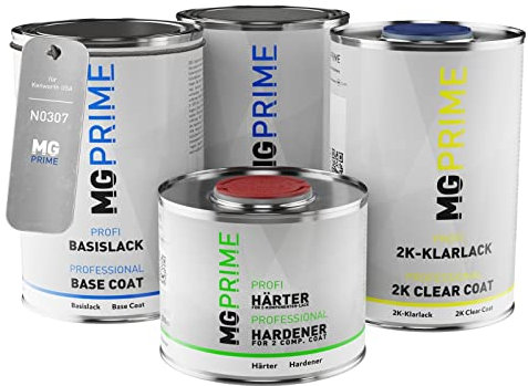 MG PRIME Car paint Can set for Kenworth USA N0307 Dark Firethorn Effect under + base coat 2K clear coat hardener ready-to-spray 3.5l