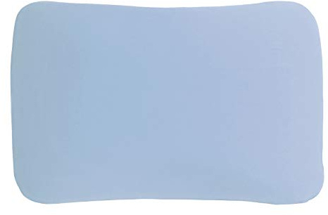 Edda Lux® Bezug passend für Tempur Arch und Tempur Symphony Kissen 63x43 cm | Jersey Kissenbezug für Kopfkissen in S (63x43x11 cm) und M (63x43x12,5 cm), aus Baumwolle mit Reißverschluss, in Hellblau