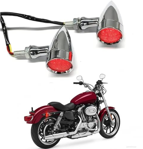 DREAMIZER LED Turn Signals Front Rear 15 LED Motorcycle Lights Super Bright Bulbs Compatible With Harley Honda Yamaha Suzuki and More