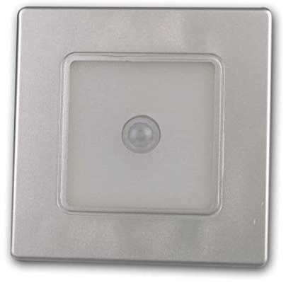 world-trading-net - LED Wand-Einbauleuchte WTN EBL 86s PIR, Farbe silber, Leistung 2,5W, mit Bewegungsmelder