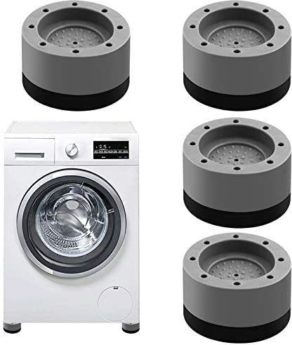 4 piezas Almohadilla de Goma para Lavadoras,Soporte de Goma Antivibración,Amortiguador de vibraciones universal,Almohadilla de Goma antivibración,Almohadillas para pies de lavadora,Pies para lavadora