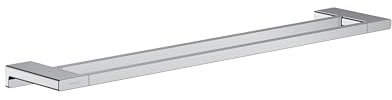 hansgrohe AddStoris - Doppelbadetuchhalter, Badetuchhalter für Wandmontage, Handtuchhalter, verdeckte Befestigung, Badezimmer Zubehör, Chrom, 41743000