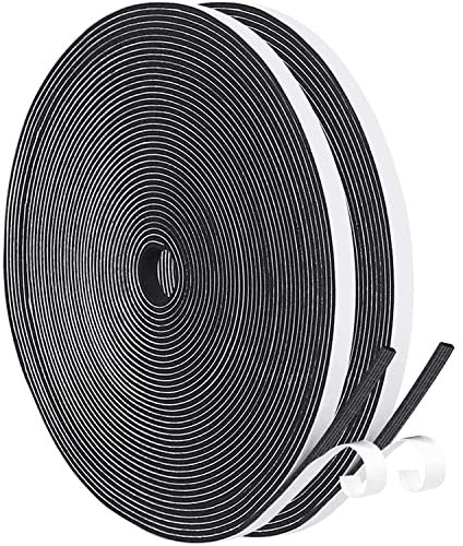 Dichtungsband Selbstklebend für Türen Fenster, 6mm(B) x 1.5mm(D)/20m Schaumstoffband Gummidichtung Türdichtung Schalldämmung Wasserdicht für Kollision Siegel Schalldicht