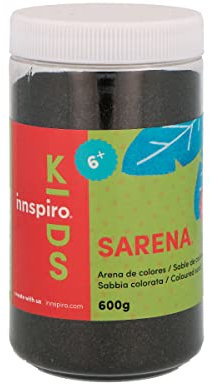 INNSPIRO Farbsand, Schwarz, 600 g, zum Dekorieren und Basteln