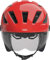 ABUS Stadthelm Pedelec 2.0 ACE - Fahrradhelm mit Rücklicht, Visier, Regenhaube, Ohrenschutz - für Damen und Herren - Rot, Größe L​