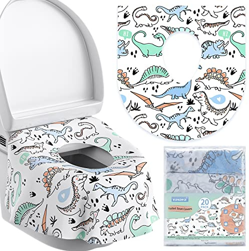 YIHATA 20 Stück Einweg Toilettenauflage Toilette Auflage Toiletten Sitzbezug für Kinder und Erwachsene Universal Töpfchentraining Toilette Töpfchentraining Liners Reisezubehör, einzeln verpackt
