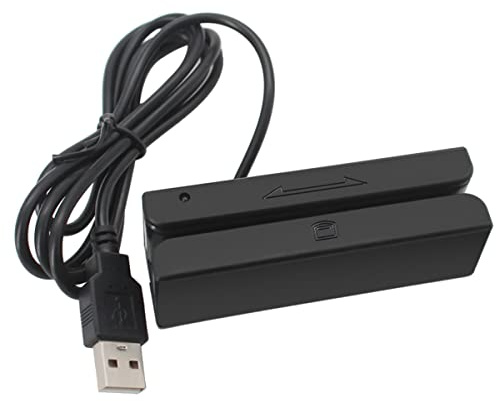 Yeruvce MSR90 USB Magnetic Strip Card Reading Machine Card Reader Stripe 3 Tracks Mini Swiper for USB PC