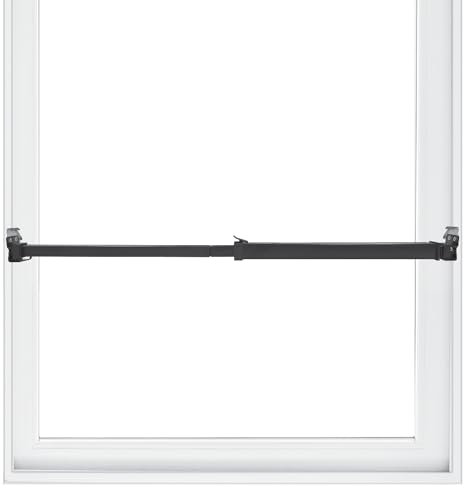 SecurityMan Fenster-Sicherheitsstange – einfache Installation für horizontale/vertikale Fenster – verstellbare Fenstersicherung (kindersicheres/robustes Eisen) – ausziehbar (36,2 cm bis 94 cm)