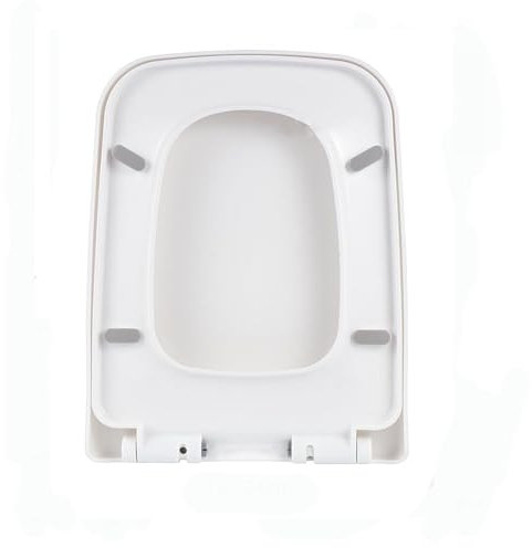 Giural Toilettendeckel Eckig, WC Sitz Mit Absenkautomatik, Klodeckel Eckig Weiß, Klobrille Toilettensitz Klodeckel Abnehmbar, Einfache Reinigung, Toilettenbrille Aus PP,04A