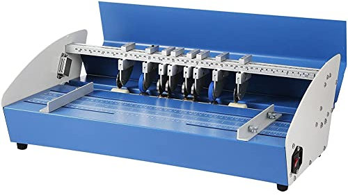 XFQZJG Machine à Plier électrique 3 en 1, Machine à Plier Le Papier de 520 mm, Machine à Plier Les Lignes pointillées, échelle précise conçue sur Le Panneau