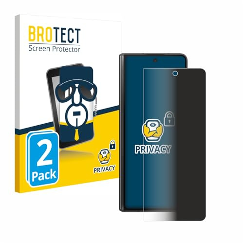 brotect Protection Anti-Espion pour Samsung Galaxy Z Fold 5 | 2 Pièces Anti-Spy Protection d'écran Made in Germany Privacy Film Écran de Confidentialité Clair