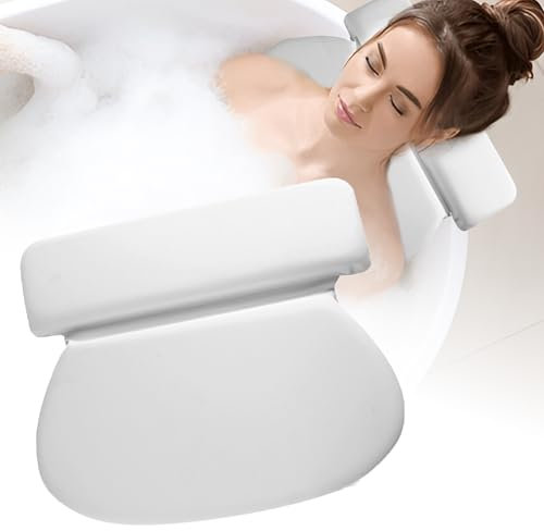 Your Bathroom Bath Pillow – Waterproof Bath Cushion with 7 Suction Cups, Non-Slip Bath Pillows for Head and Neck Support | Ultimate Relaxation and Comfort, Ideal for Relaxation & Meditation in the Tub