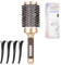 Brosse ronde pour brushing, grande brosse ronde avec poils de sanglier et poignée antidérapante, brosse ronde professionnelle pour coiffer, améliorer la texture des cheveux, boucler, sécher et lisser