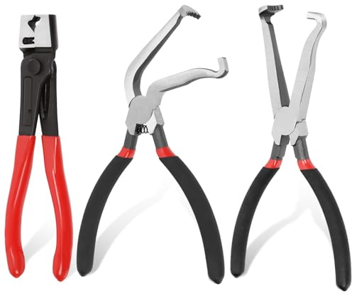 Keadic 3Pcs Electrical Disconnect Pliers 37960,37980 Electrical Connector Disconnect Pliers(60 Degree),Hose Clamp,Connector Removal Tool Set, Automotive Tools