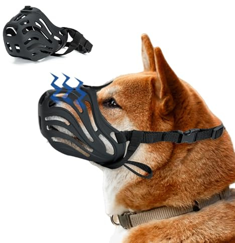 XFSRG Maulkörbe für Hunde Atmungsaktiv Maulkorb Mittlere Hunde Erziehungshilfen Giftköderschutz Hund Maulkorb(S)