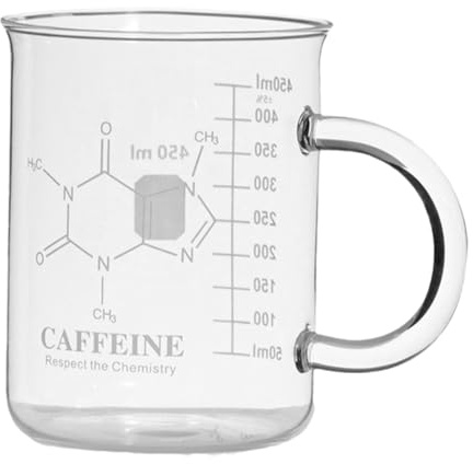 Gatuida Taza Medidora de Vidrio con Diseño de Escala Precisa y Alta Transparencia, Adecuado para Bebidas Hogar con Estilo Elegante y Apariencia Moderna