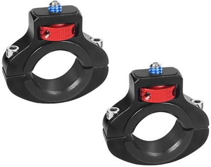 oupados 2 pezzi bicicletta / moto fotocamera Mount bicicletta supporto girevole 360 ° Backstop 1/4 Mount Action Mount Action Mount manubrio per GoPro e altre action camera