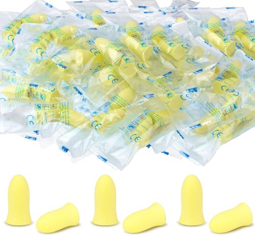 30 Pair Foam Earplugs, Super Soft Ear Plugs for Sleeping, Ergonomic Design, 36dB SNR Noise Cancelling Hypoallergenic Earplugs for Snoring Blocking, Flying, Studying, Work (Yellow)