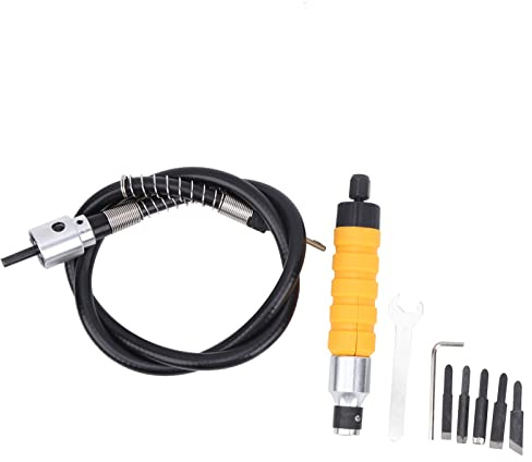 MUNEFE Cincel para máquina de tallado de madera, cincel con mango de tallado eléctrico, herramienta de tallado de cincel eléctrico para tallado de madera, tallado de muebles,