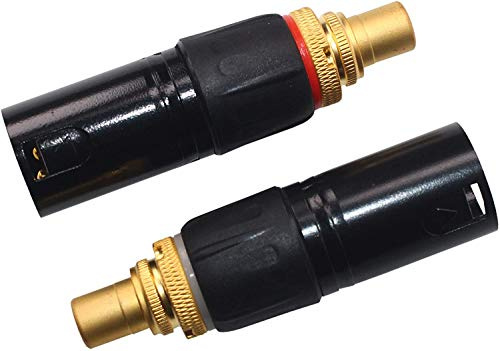 KK CV-C 3pin XLR Male to RCA Female Adapter, XLR to RCA Converter Gender Changer Audio Coupler Connector. CV-C (2 PACK)