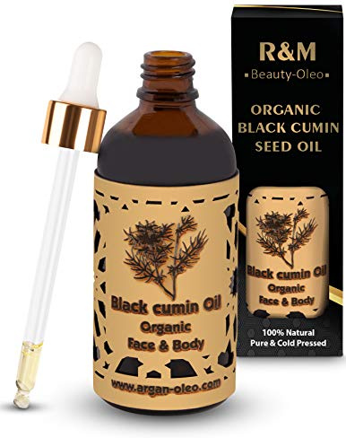R&M Beauty-Oleo Aceite de comino negro - Aceite orgánico de comino negro - Prensado en frío - Para cara y cuerpo, para una piel más bella y una cara limpia - 100 ml