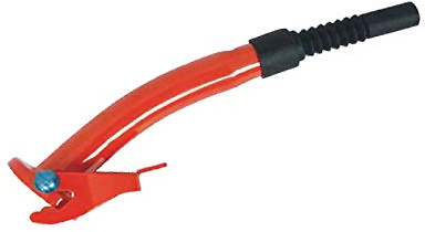ASC NEW RED METAL JERRY CAN POURING SPOUT WITH FLEXIBLE NOZZLE for fuel petrol diesel oil gasoline & water leak free for 5l 10l 20l - RED SPOUT