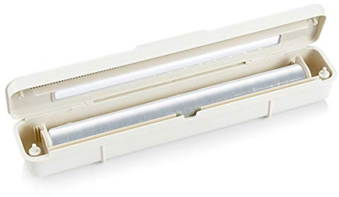 Tescoma 899478 FlexiSPACE Dispenser per Pellicola Trasparente e Alluminio, Bianco