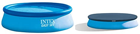 Intex Easy Set Pool - Aufstellpool 366cm x 76cm Mit Poolabdeckplane Ø 366 cm