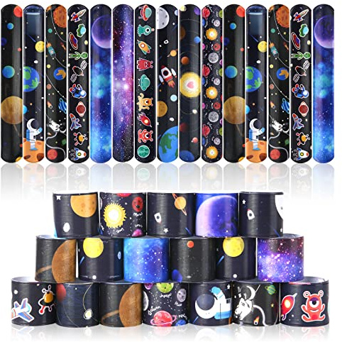 flintronic 30pcs Slap Bracelets à Claquer, Slap Bandes pour Enfants, Bracelets Snap Multicolores pour Enfants, Garçons, Filles, Anniversaire, Slap Bands Slap Bracelets Enfant pour l'anniversaire