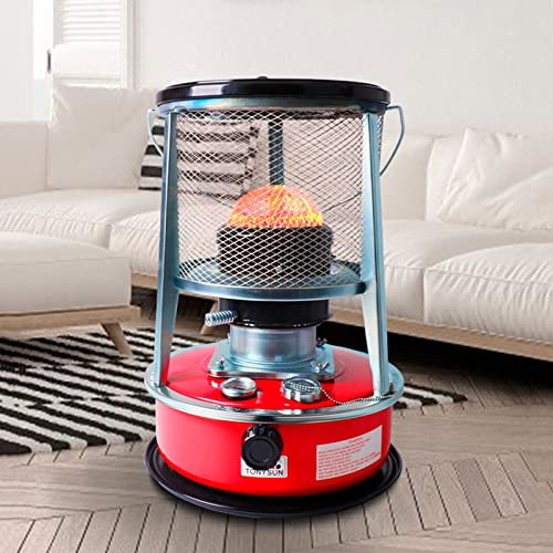 SHU Beweglicher tragbarer Petroleumkocher mit Schutznetz und Heiztisch Multifunktionaler Outdoor-Camping-Heizofen mit regelbarer Feuerleistung (Color : Red Color)