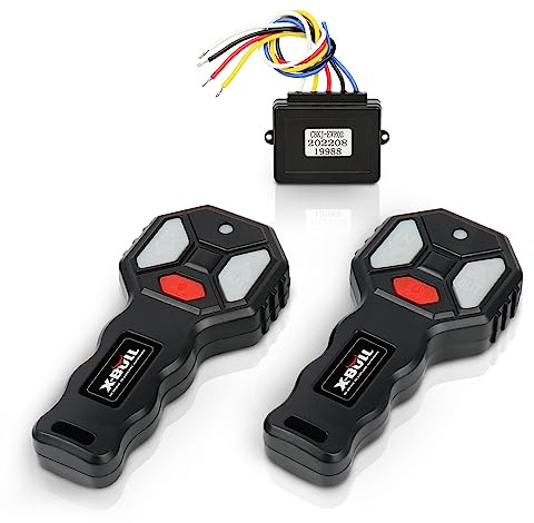 X-BULL Kabellose Seilwinde 2 Fernbedienungsset, Handschalter, Auto, ATV, SUV, 12 V
