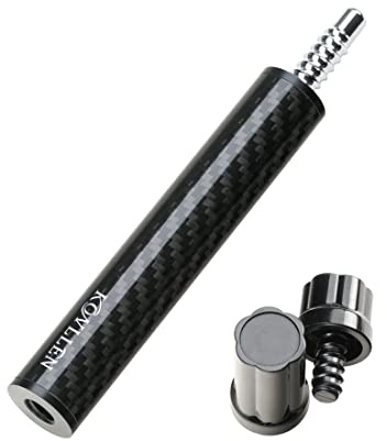 KONLLEN 4,7-Zoll-Billard-Queue-Verlängerung Mittelschaft Kohlefaser-Extender-Adapter Pool-Queue, 3/8 * 8-Radialstift, Uni-Loc-Schnellverbindung