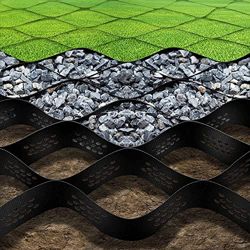 30m² Gravel and Grass Grid Paver Path Base Mat-Grid Shed Base Kit-Grass Mat-Gravel Grid for Driveways, Pavers, Garden Path, Garden Weed Membrane, Greenhouse, Driveway Grids for Gravel(10 * 3M)