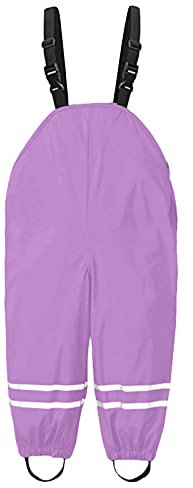 12 Cm Regenklamotten Kinder Regenanzug Baby 80 Regen-Latzhose für Kleinkinder, Jungen, Mädchen, winddicht, wasserdicht, Schlamm-Overall, Playsuit, Nylon Kinder Fahrradponcho Babyschuhe (Purple, 116)