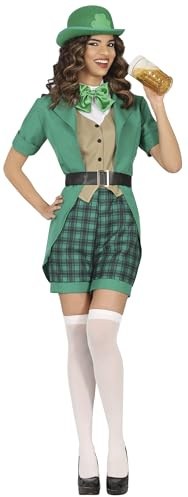 FIESTAS GUIRCA Sexy Señorita San Patricio Vestido para Mujer - Encantadora Duende Verde - Saint Patrick's DayDisfraz para Mujer