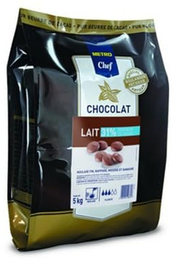 METRO Chef Chocolat lait de couverture 31% cacao en palets 5 kg