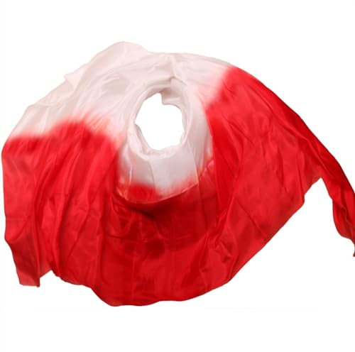 OZLCUA Bauchtanz-Schal Klassische 250 * 114 cm Seidenschleier Bauchtänzerin Bühnenshow Requisiten Handschal geworfener Schal Bauchtanzzubehör Schleier. Bauchtanz-ZubehöR(F Real Silk Veils,400x114cm)